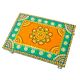 Handicraft Wooden Chourang Pooja Chowki Ferozi and Peach